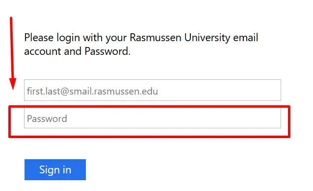 Step 3 To login To Rasmussen Student Portal Official Page